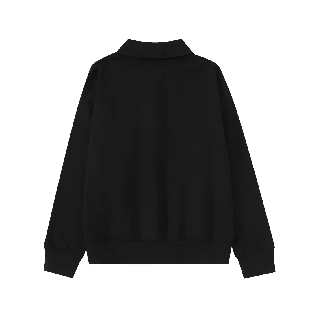 P260 #R99 Ralph Lauren pony logo eight-color half-zip lapel sweatshirt. Wear three times in one suit, easy to switch styles: Fully stand-up collar mode: crisp lapel three-dimensional windproof, taking into account warmth and cool lines, full of coolness ▫️Half-open lazy mode: slightly exposed collarbone, relaxed and comfortable | Pair with a shirt or high collar to show the intellectual atmosphere ▫️Full-open V-neck mode: Visually extends the neck-shoulder ratio | Stacking is more layered, hiding the flesh and making it look slimmer, making it easy to wear with a sense of luxury. Genderless design, shared wardrobe concept: White is gentle and elegant | Black is cool and slimming | Both colors can be used to create a couple CP look. 8 colors are available in the full line | From classic to soft | Meet all daily and occasion dressing needs Quality is reflected in the details: Micro-label logo embroidery | Loose but not procrastinating tailoring | High-grade fabrics ensure a comfortable fit. Easily manage various scenarios such as workplace commuting, weekend leisure, and date travel, effortless chic is the definition of effortless chic.  Color: Black White Navy Mint Green Khaki Pink Yellow Army Green Size: S M L
